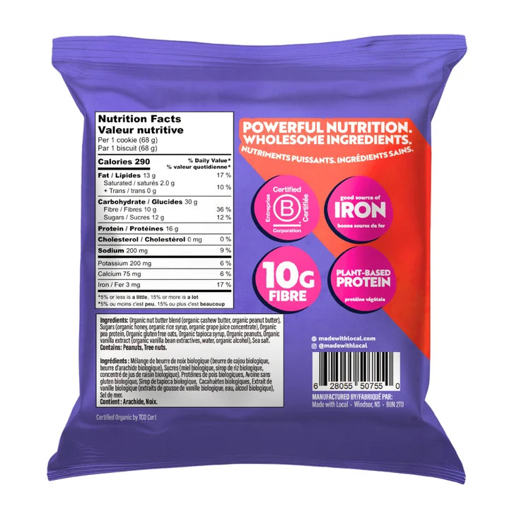 Made With Local Protein Nut Butter Cookies, Variety Pack, 24 × 68 g