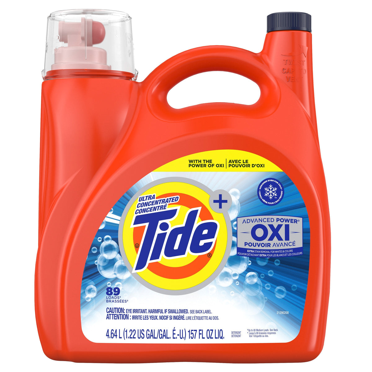 Tide Advanced Power Ultra Concentrated Liquid Laundry Detergent with Oxi 89 Loads