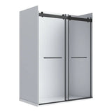 Appollo Geneva 60 in. Alcove Shower Kit in Matte Black