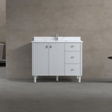 SERA Cape Cod Vanity in Hampton Grey Finish with Engineered Calcutta Marble Countertop