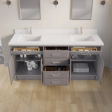 Studio Bathe Calais III Vanity in Mink Grey Finish with Engineered Stone Countertop