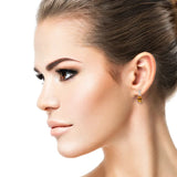 Pear Cut Citrine and Diamond Earrings (0.05ctw)