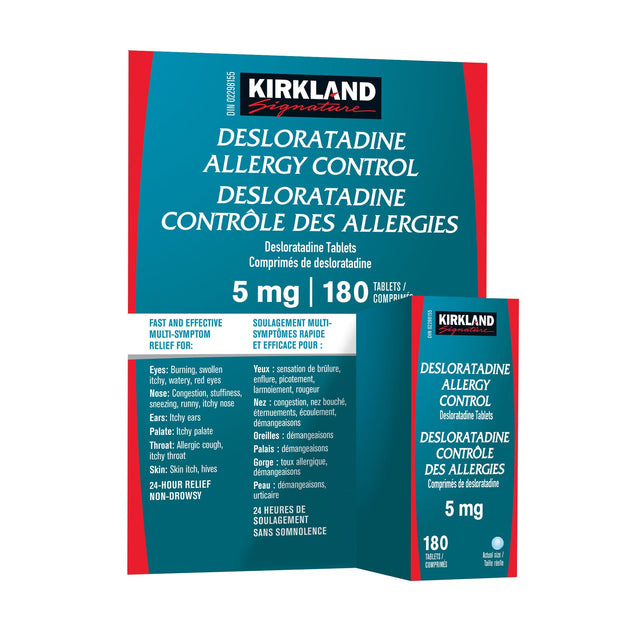 Kirkland Signature Desloratadine Allergy Control 5 mg, 180 tablets V5
