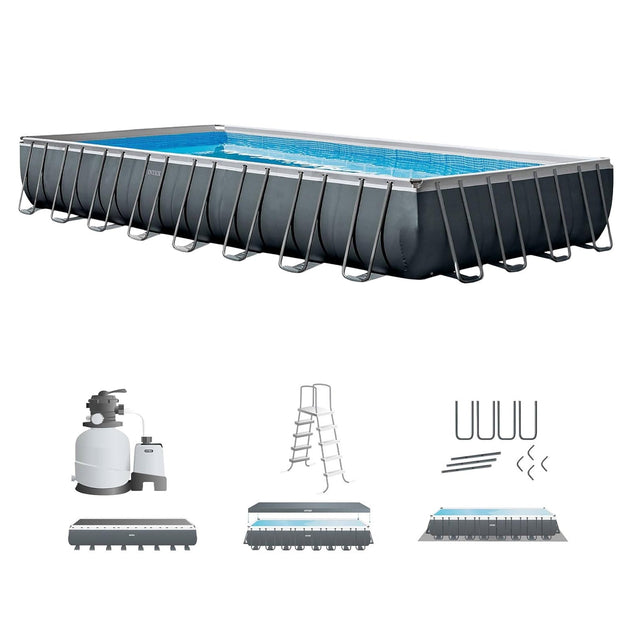 Intex 32 ft. x 16 ft. Ultra XTR Pool Set with Sand Filter Pump W9