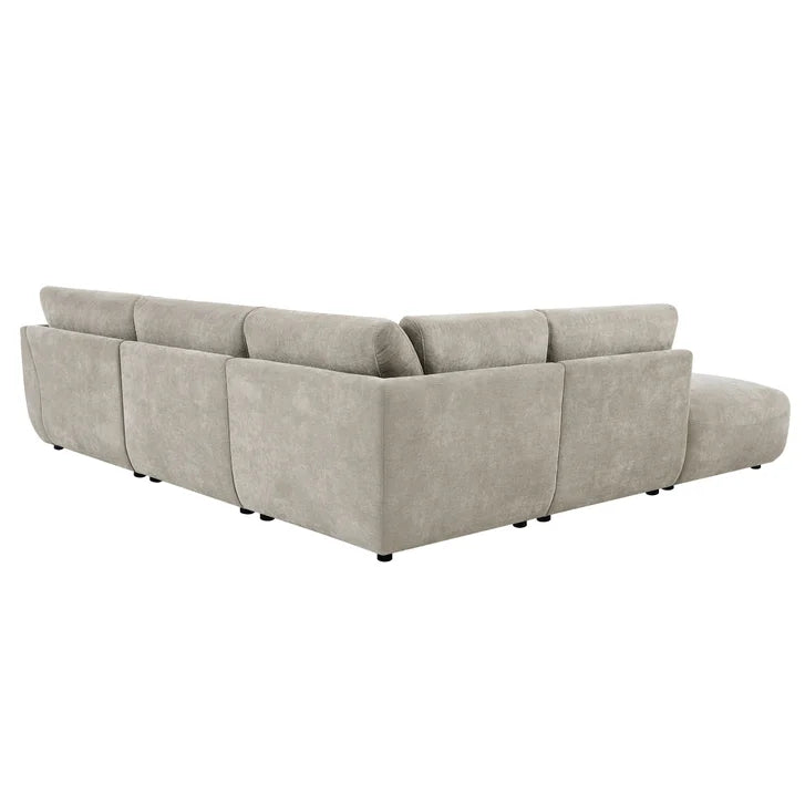 Cobbel 5 Piece Modular Fabric Sectional with Ottoman