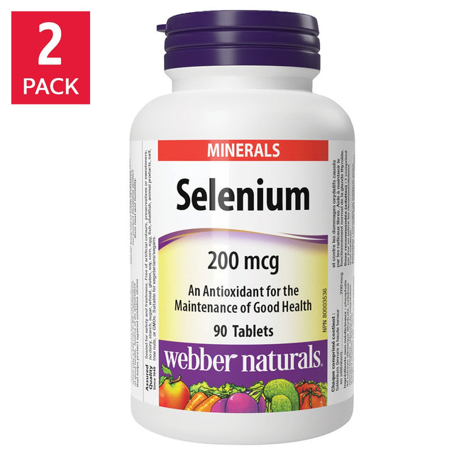 webber naturals Selenium, 2 x 90 Tablets E4