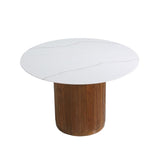 Troy Solid Quartz Round Dining Table