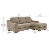 Thomasville Dillard 2-piece Fabric Sofa with Reversible Chaise