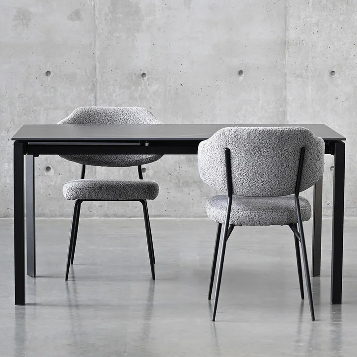 Mobital Host 149.9 cm (59 in.) Extendable Dining Table with Black Sintered Stone Top
