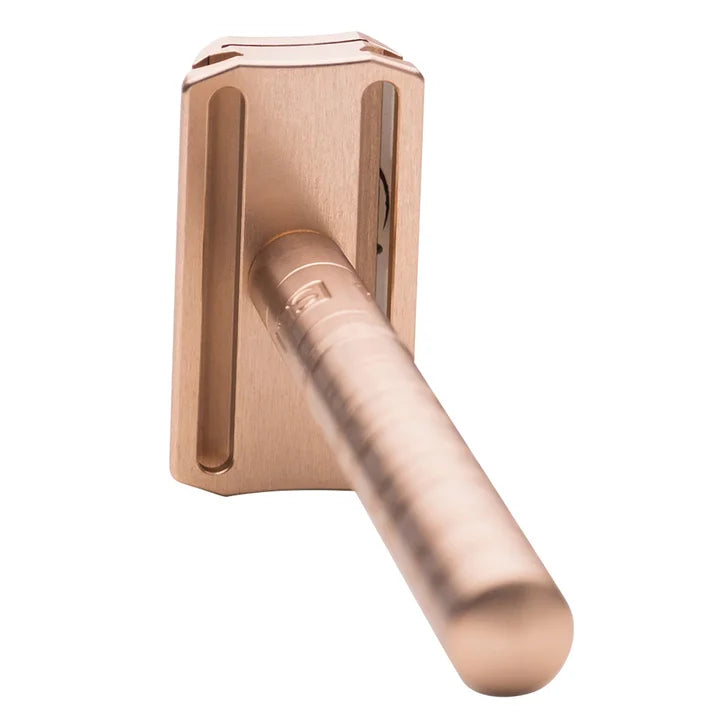 Henson AL13 Copper Aluminium Safety Razor with Stand