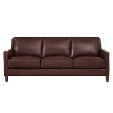 Prospera Home West Park Top-grain Leather Sofa and 2 Chairs