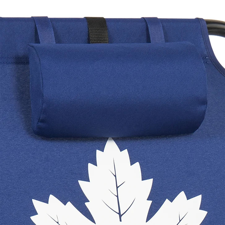 NHL 4-Position Folding Chair With Wood Arms