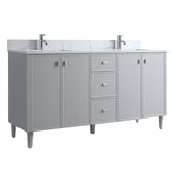 SERA Cape Cod Vanity in Hampton Grey Finish with Engineered Calcutta Marble Countertop