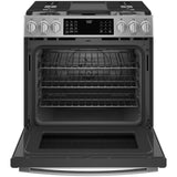 GE Profile 30 in. 5.7 cu.ft. Stainless Steel Slide In Dual Fuel Range with No Preheat Air Fry