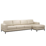 Galleria 2-piece Top Grain Leather Right-hand Facing Extended Sectional
