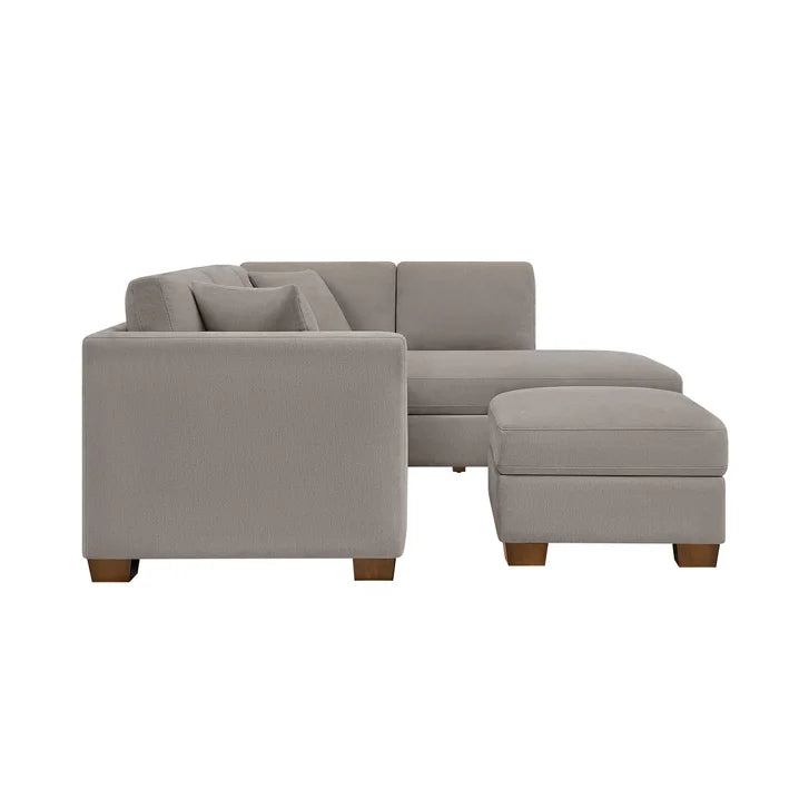 Thomasville Walsen 3-piece Fabric Sectional with Storage Ottoman