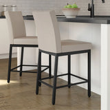 Amisco Drift Black Metal Frame Counter Stool