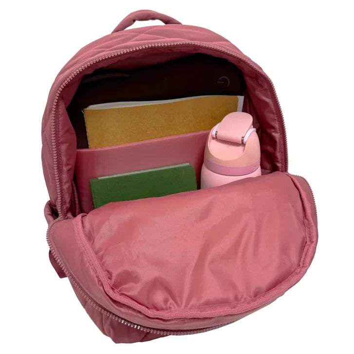 mytagalongs - Lightweight Quilted Puffer Backpack with Trolley Pass