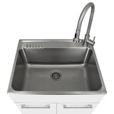 Transform 28 in. All-in-one Utility Sink with Cabinet and Stainless Steel Faucet