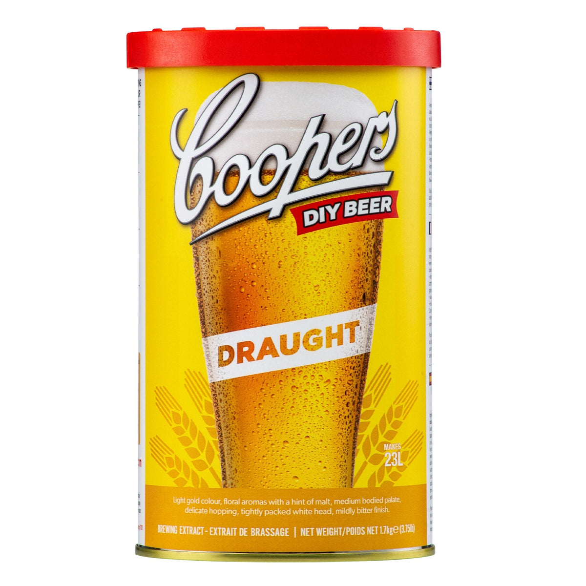 Coopers Brewing Extract Beer Kit – Draught Lager (6 × 1.7 kg)