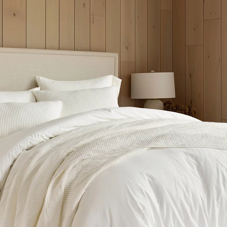 Evergrace Cotton Ribbed Quilted Coverlet Set