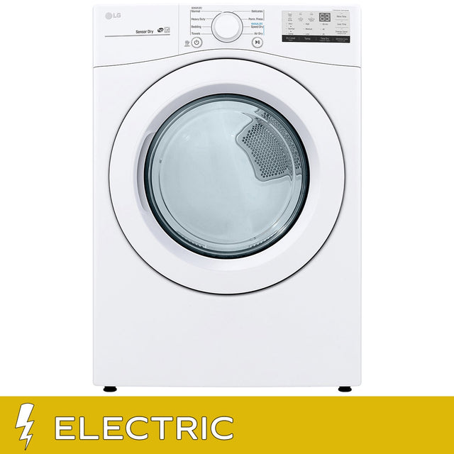 LG 7.4 cu ft. White Electric Dryer with Sensor Dry V4