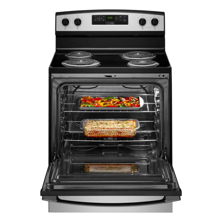 Amana 30 in. 4.8 cu ft. Electric 4 Element Range with Bake Assist