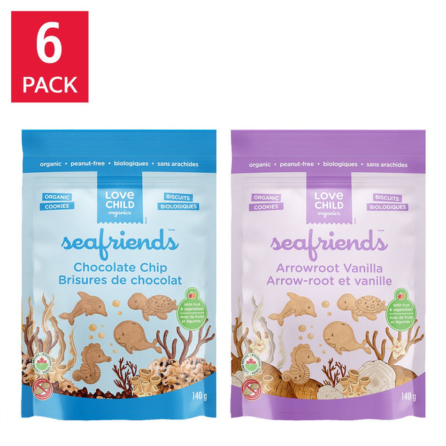 Love Child Organics Seafriends Cookies Variety Pack, 12 × 140 g N6