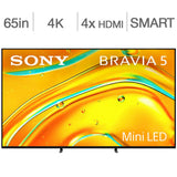 Sony 65" Class - BRAVIA 5 Series - 4K HDR Mini LED TV