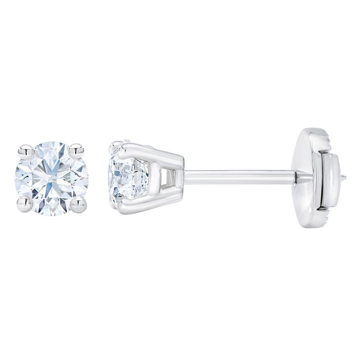 Round Brilliant Diamond Stud Earrings (0.70 ctw)