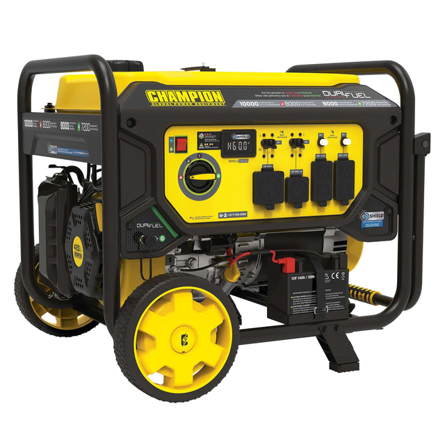 Champion 8,000W Running / 10,000W Peak Dual Fuel Generator with CO Shield Y4