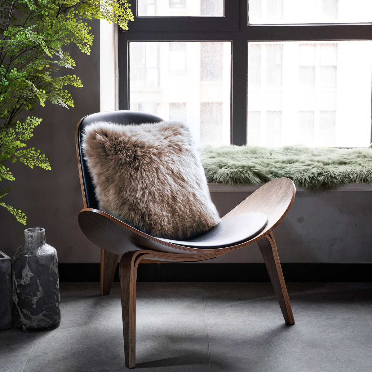 Windward Sheepskin Cushion