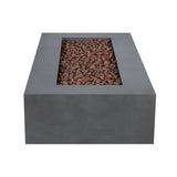 Real Flame Aegean Steel 70 in. Rectangle Fireplace