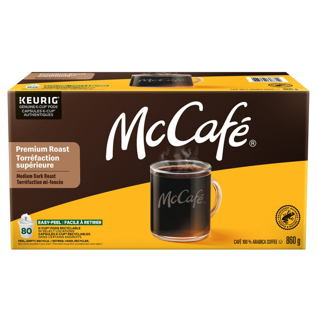 McCafé Premium Roast Coffee K-Cup Pods, 80-count X1