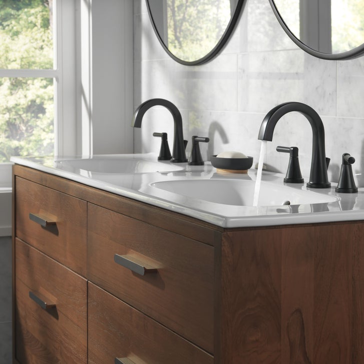 Delta Becker Two Handle Widespread Bathroom Faucet