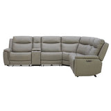 Gilman Creek 6-piece Top-grain Leather Power Sectional