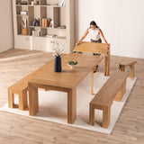 Transformer Table 5-piece Dining Table Includes 2 Benches and 2 Chairs