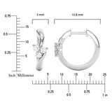 Round Brilliant Diamond Three Stone Hoop Earrings (0.20 ctw)
