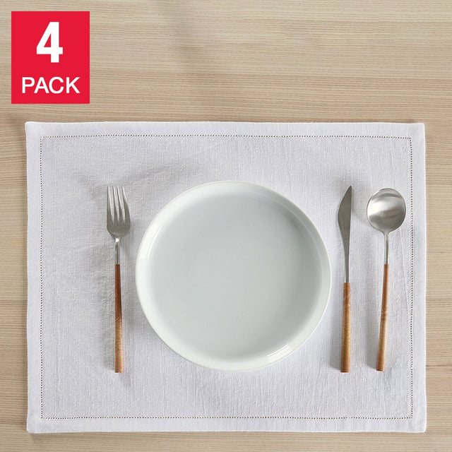 House & Home by Lynda Reeves European Collection - Cotton Linen Placemat, 4-pack U7