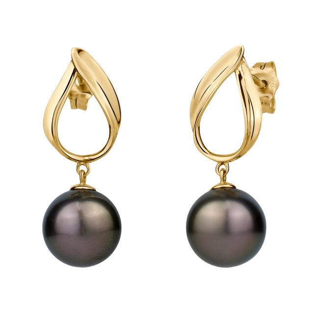 9 – 9.5 mm Cultured Tahitian Pearl Earrings E1