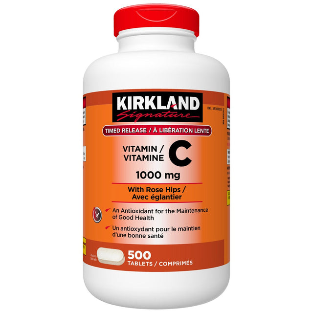 Kirkland Signature Timed Release Vitamin C 1000 mg - 500 Tablets P9