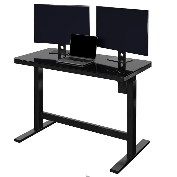 Tresanti Geller Slimline Height Adjustable Desk 120.1 cm x 65 cm (47.3 in x 25.6 in), Black