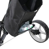 Caddytek - Auto fold/unfold Compact 3 Wheel Golf Push Cart with Cooler Bag