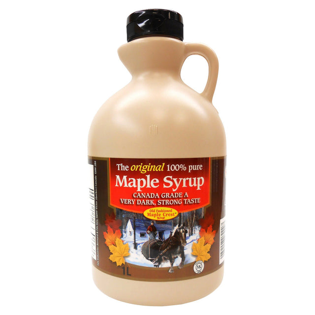 Old-Fashioned Maple Crest, Canada Grade A Maple Syrup, Very Dark, 1 L B1