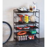 Vancouver Classics 3-Tier Freestanding Stackable Resin Wood Utility Metal Shoe Rack (2 Pack)