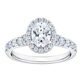 Oval Cut Diamond Halo Wedding Set (1.35 ctw)