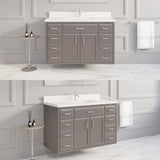 Studio Bathe Calais III Vanity in Mink Grey Finish with Engineered Stone Countertop