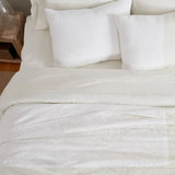 Evergrace Cotton Ribbed Quilted Coverlet Set