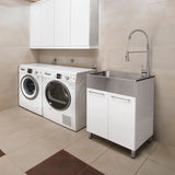 Transform 28 in. All-in-one RTA Laundry Cabinet with Stainless Steel Sink and Faucet