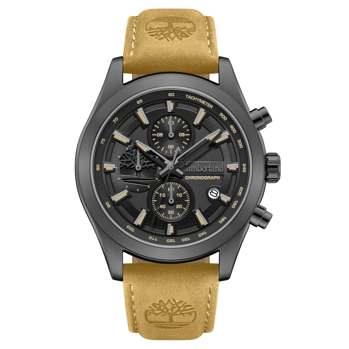 Timberland Black Dial Dual Time Men's Watch